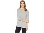 Tribal Long Sleeve Top With Chest Pocket (grey Mix) Women's Long Sleeve Pullover