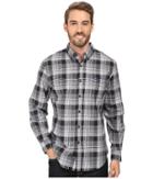U.s. Polo Assn. Long Sleeve Medium Plaid Sport Shirt (black) Men's Clothing