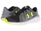 Under Armour Kids Ua X Level Scramjet (little Kid) (black/steel/black) Boys Shoes