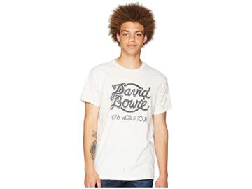 The Original Retro Brand Black Label Vintage Distressed Bowie World Tour Tee (antique White) Men's T Shirt