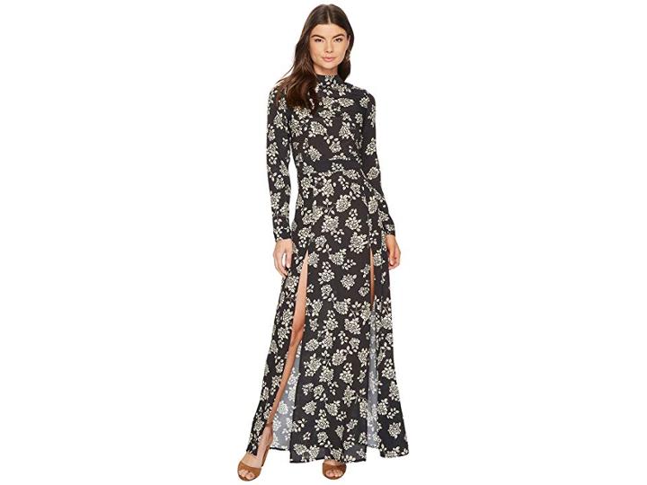 Flynn Skye Cedar Maxi Dress (onyx Blooms) Women's Dress