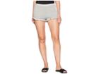 Bb Dakota Ruffle Patrol Sweater Knit High-waisted Ruffle Shorts (heather Grey) Women's Shorts