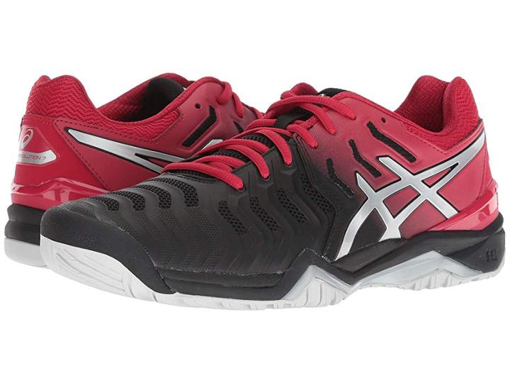 Asics Gel-resolution 7 (black/silver) Men's Tennis Shoes