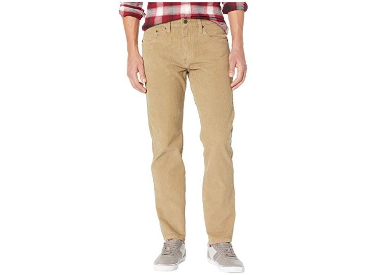 Levi's(r) Mens 502tm Regular Tapered (khaki 14w Corduroy Warp Stretch) Men's Casual Pants