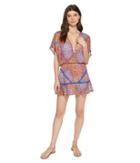 Luli Fama Candela Playera Stitched V-neck Ruffle Dress (multi) Women's Swimwear
