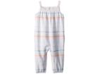 Ralph Lauren Baby Striped Cotton Dobby Jumpsuit (infant) (white/blue Multi) Girl's Jumpsuit & Rompers One Piece