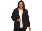Vince Camuto Specialty Size Plus Size Milano Twill Open Front Blazer (rich Black) Women's Jacket