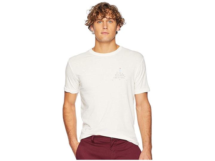 Roark Roaming Llama Short Sleeve Premium (white) Men's Clothing
