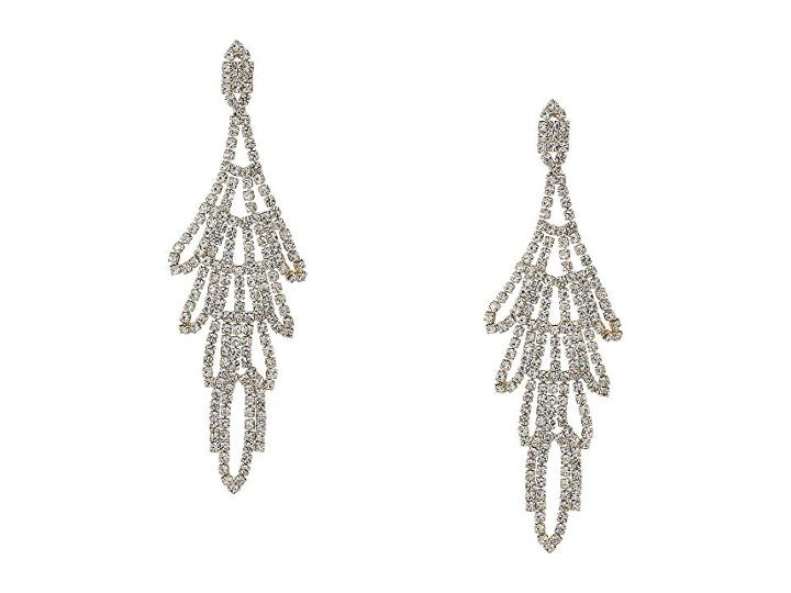 Guess Rhinestone Chandelier Drop Earrings Crystal (gold) Earring