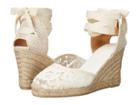 Soludos Tall Wedge (ivory Cotton Lace) Women's Wedge Shoes