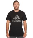 Adidas Big Tall Badge Of Sport Metal Mesh Tee (black/iridescent) Men's T Shirt