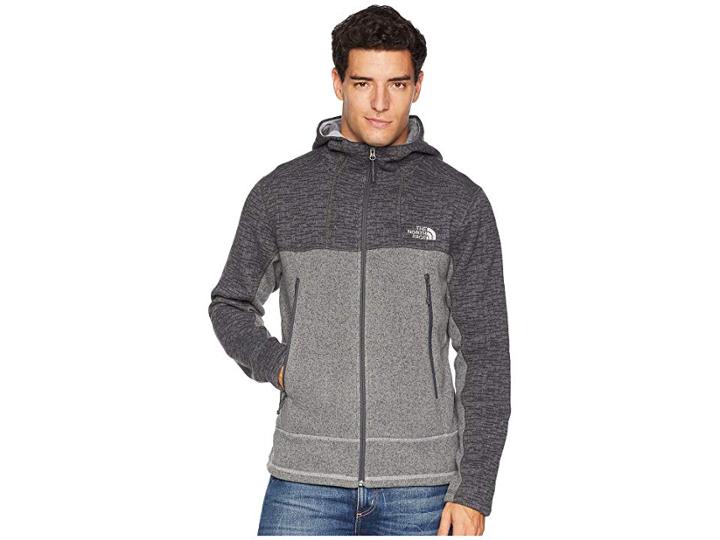 The North Face Gl Alpine Full Zip Hoodie (asphalt Grey Sweater Texture Print/monument Grey Sweater Texture) Men's Sweater