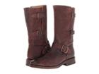 Frye Jayden Moto Cuff (dark Brown Stone Antiqued) Cowboy Boots