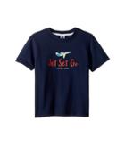 Janie And Jack Short Sleeved Graphic Tee (toddler/little Kids/big Kids) (navy) Boy's T Shirt