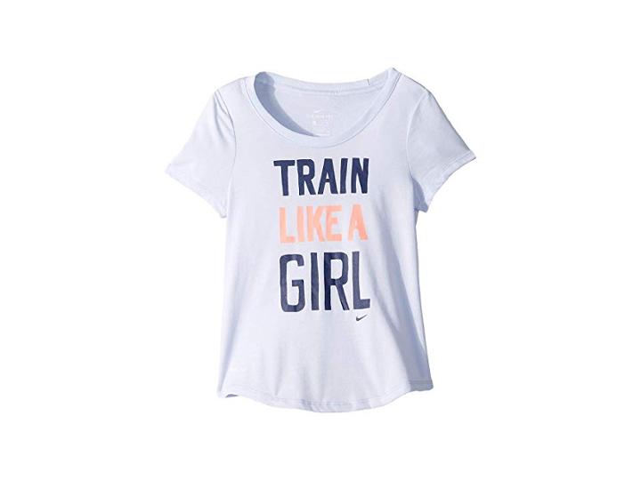 Nike Kids Dry Train Like A Girl T-shirt (little Kids/big Kids) (palest Purple) Girl's T Shirt
