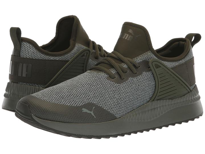 Puma Pacer Next Cage Knit (forest Night/forest Night/laurel Wreath) Men's Shoes