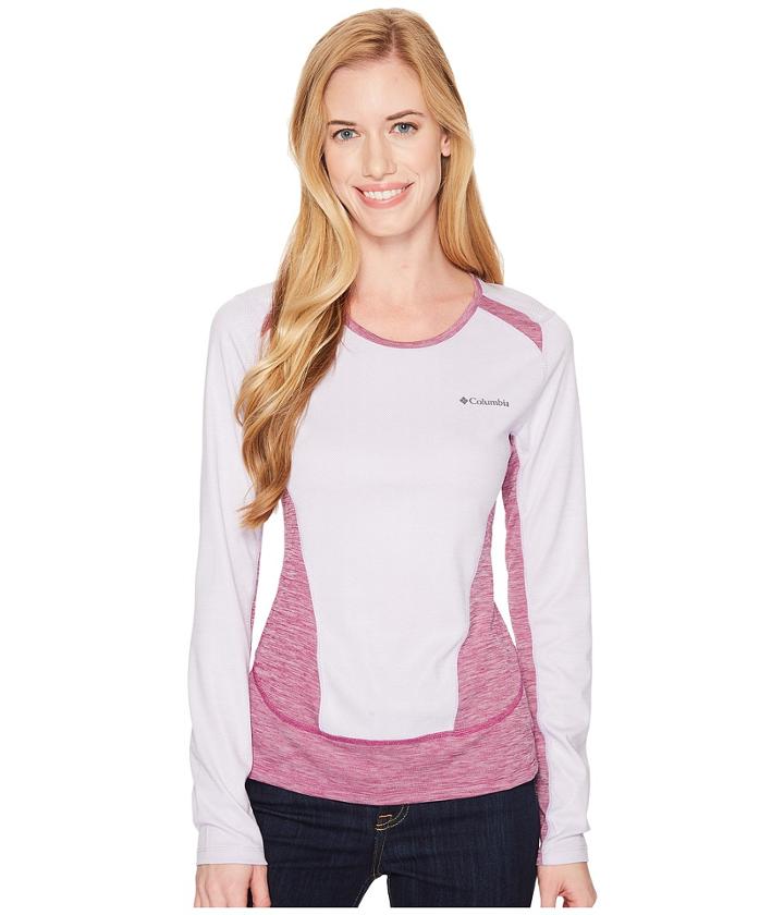 Columbia Solar Chill Long Sleeve Shirt (soft Violet/intense Violet Shark) Women's Long Sleeve Pullover