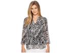 Nydj Split Neck Blouse (twentynine Palms) Women's Blouse