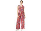 Tommy Hilfiger Delphos Floral Jersey Jumpsuit (grenadine Combo) Women's Jumpsuit & Rompers One Piece