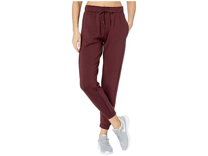 Nike Therma Alltime Tapered Pants (burgundy Crush/black) Women's Casual Pants