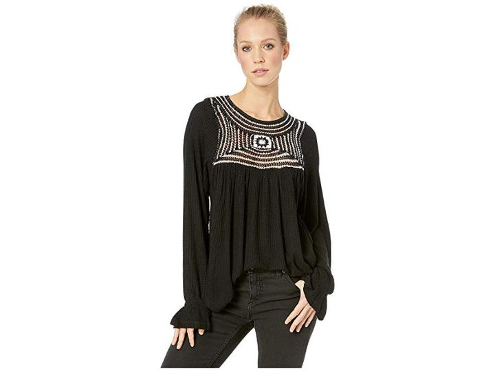 Free People Soul Mate Top (black) Women's Clothing