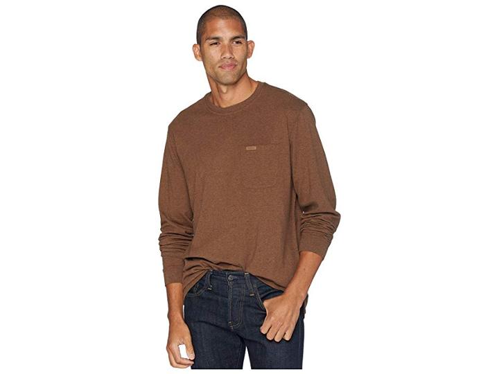 Pendleton Long Sleeve Deschutes Pocket Tee (chestnut Brown) Men's T Shirt