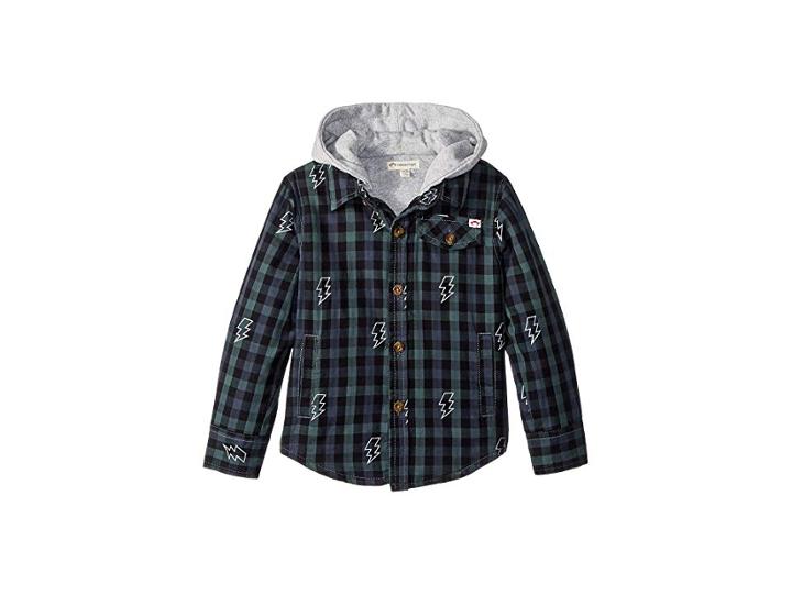 Appaman Kids Glen Flannel Hooded Jacket (toddler/little Kids/big Kids) (vineyard Shazam) Boy's Coat