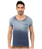 Mavi Jeans Indigo Striped Tee (indigo) Men's T Shirt