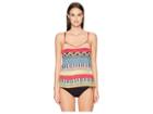 Mary Katrantzou Carya Top Fira Stripe Knit Cover-up (multi) Women's Swimwear