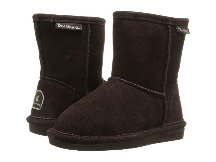 Bearpaw Kids Emma Zipper (toddler/little Kid) (chococlate) Girls Shoes