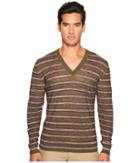 Missoni Striped Linen Sweater (green) Men's Sweater