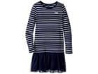 Polo Ralph Lauren Kids Striped Terry-tulle Dress (little Kids/big Kids) (french Navy/white) Girl's Dress