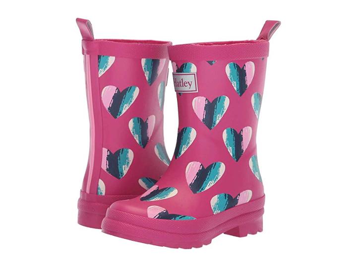 Hatley Kids Limited Edition Rain Boots (toddler/little Kid) (hearts Pink) Girls Shoes