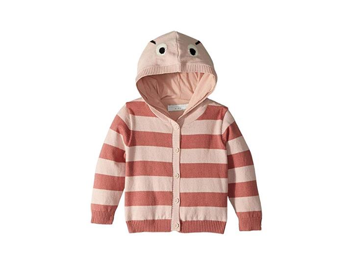 Stella Mccartney Kids Vita Face Striped Cardigan (infant) (pink) Kid's Sweater