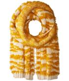 Bcbgmaxazria Textured Animal Knit Muffler (tumeric) Scarves