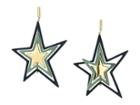 Tory Burch Spinning Star Statement Earrings (tory Gold/sea Blue/spring Mint) Earring