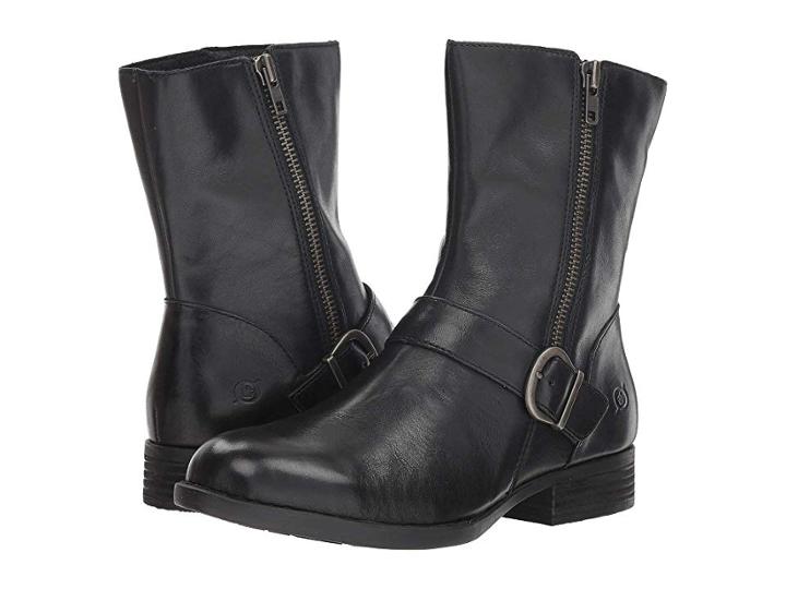Born Roa (black Full Grain) Women's Pull-on Boots