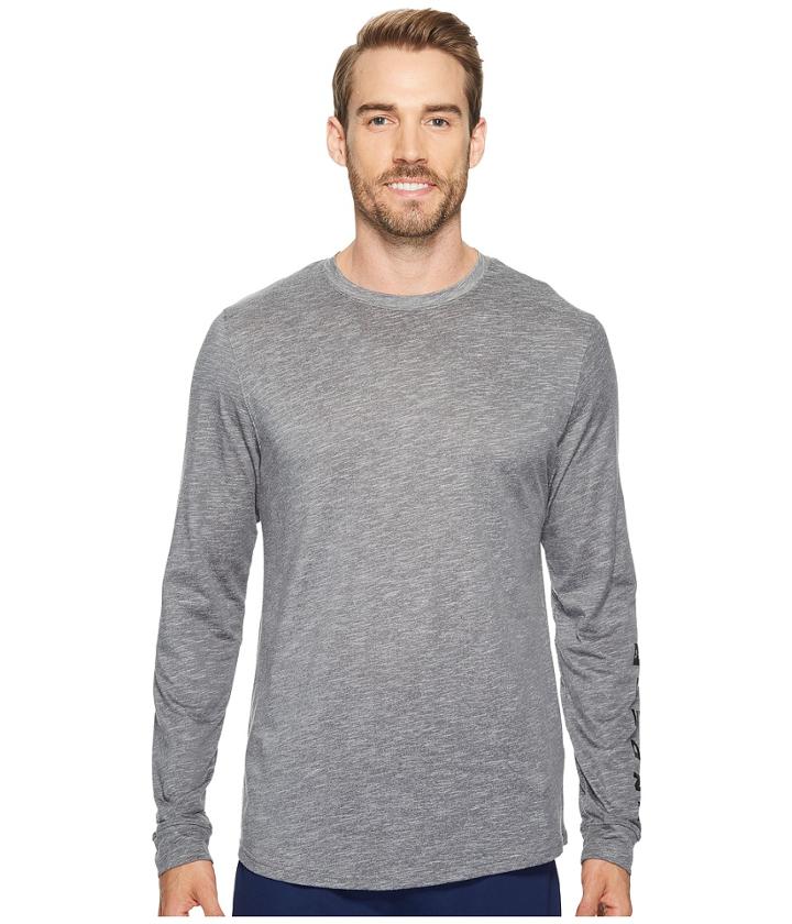Under Armour Sportstyle Long Sleeve Graphic Tee (steel Light Heather/black) Men's T Shirt