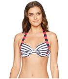 Tommy Bahama Channel Surf Underwire Cup Bra (mare Navy) Women's Swimwear