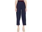 Eileen Fisher Boiled Wool Jersey Ankle Pants (midnight) Women's Casual Pants