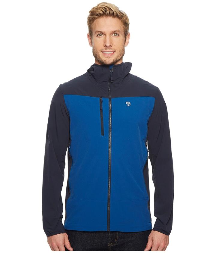 Mountain Hardwear Super Chockstone Hooded Jacket (nightfall Blue) Men's Coat