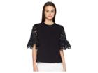 See By Chloe Broderie Anglaise T-shirt (black) Women's T Shirt