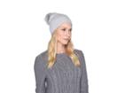 Ugg Luxe Knit With Sheepskin Pom Hat (light Grey) Caps