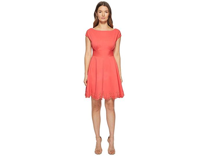 Kate Spade New York Cutwork Fiorella Dress (peach Sherbet) Women's Dress