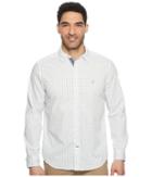 Nautica Long Sleeve Multicolor Anchor Woven Shirt (bright White) Men's Clothing