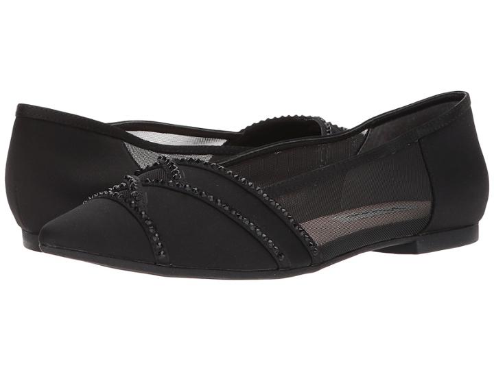 Nina Kiyrah (black Luster Satin) Women's Flat Shoes