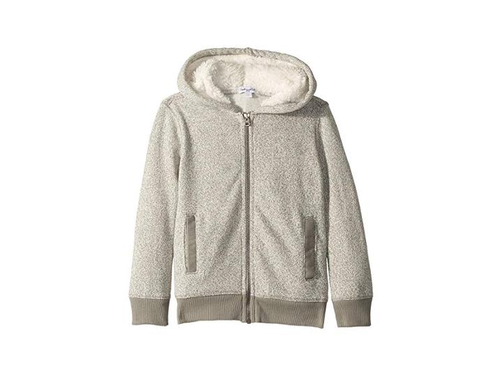 Splendid Littles Marled Fleece Hoodie (little Kids/big Kids) (flint Gray) Boy's Sweatshirt