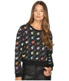 Jeremy Scott Cropped Guitar Sweatshirt (multi) Women's Sweatshirt