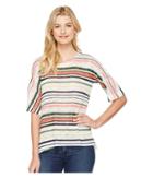 Nally & Millie Striped Knit Top (multi) Women's Clothing