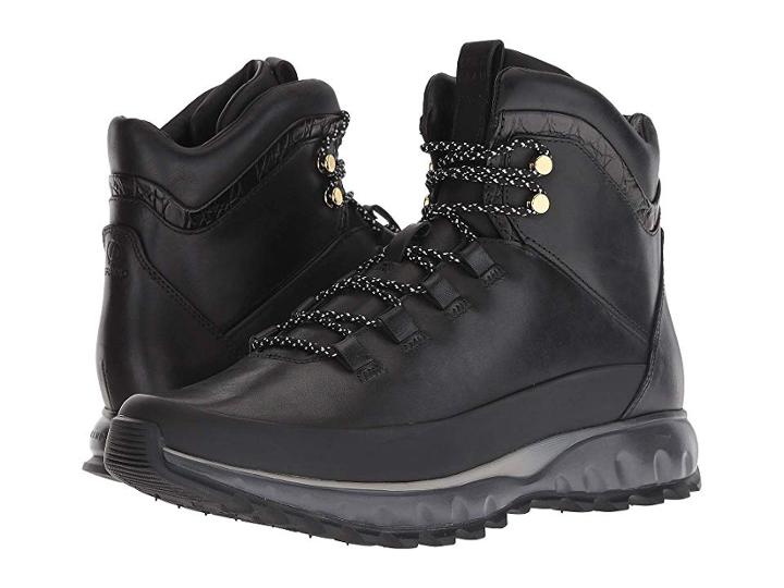Cole Haan Zerogrand Explore All-terrain Hiker Waterproof (black Leather/optic White/magnet) Men's Shoes